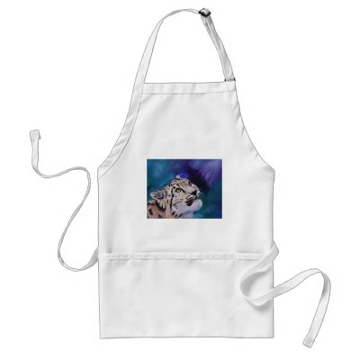 Baby Snow Leopard Apron by bmthour