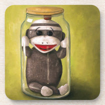 Baby Sock Monkey  Preserving Childhood 5 cork coasters