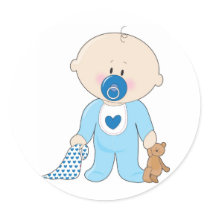 Baby Soother Boy stickers by mariabellimages Baby Soother Boy stickers