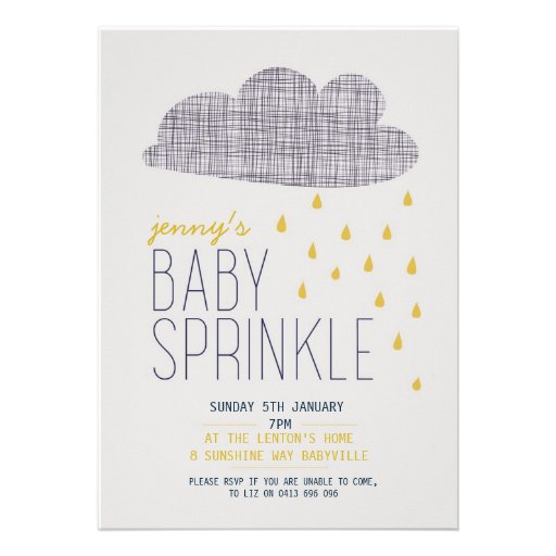 BABY SPRINKLE CUSTOM INVITE