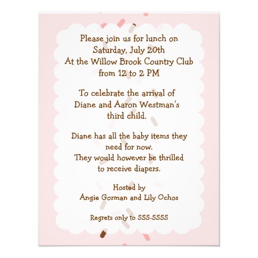 Baby Sprinkle In Pinks Invitation