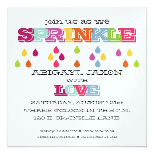 BABY SPRINKLE INVITATION