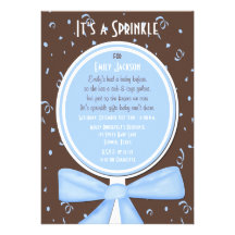 Baby Sprinkle Invitation -- Baby Boy Shower