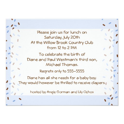 Baby Sprinkle Invitation in Blue