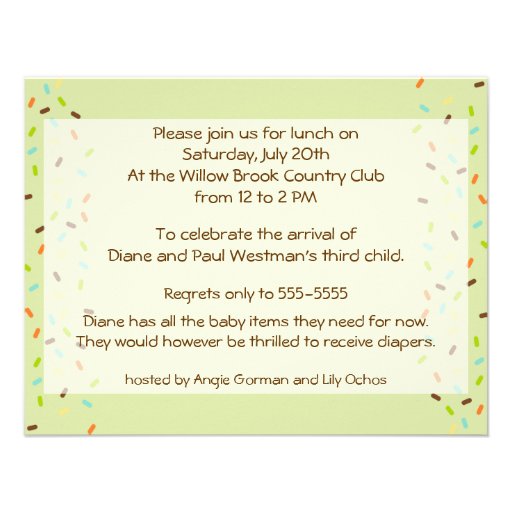 Baby Sprinkle Invitation in Gender Neutral Brights
