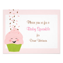 Baby Sprinkle Invitation in Pinks