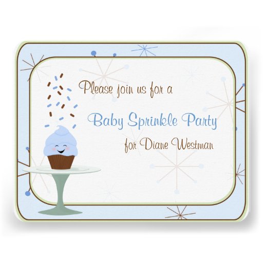 Baby Sprinkle Party Invitation in Blue