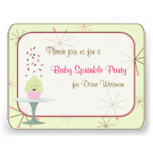 Baby Sprinkle Party Invitation in Pink