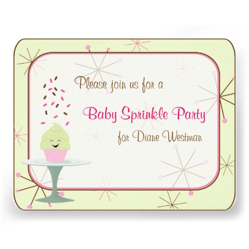 Baby Sprinkle Party Invitation in Pink