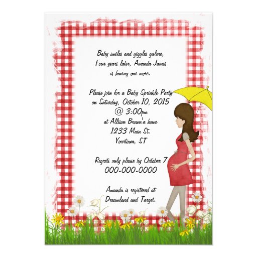 Baby Sprinkle  Party Invitations