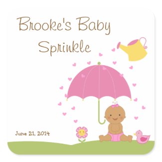 Baby Sprinkle Shower Favour Tag zazzle_sticker