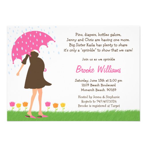 Baby Sprinkle Shower Invitation for Baby Girl from Zazzle.com