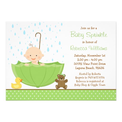 Baby Sprinkle Shower Invitation Gender Neutral