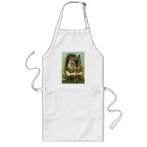 Baby squirrel and mushrooms apron