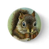 Baby squirrel and mushrooms buttons