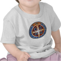 Baby St. Benedict Exorcism Medal T-Shirt by XRCARDS Baby St. Benedict Exorcism Medal T-Shirt
