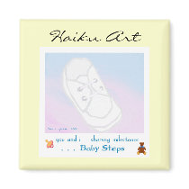 Baby Steps Haiku Art Magnet by Reflekshins Baby Steps Haiku Art Magnet