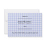 Baby Stroller. Light Blue on Check Pattern. Personalized Invites