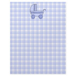 Baby Stroller. Light Blue on Check Pattern. Custom Letterhead