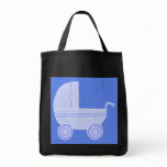 Baby Stroller. Light Blue on Mid Blue. bags