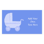 Baby Stroller. Light Blue on Mid Blue. Stickers