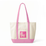Baby Stroller. Light Pink and Bright Pink. Tote Bag