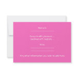 Baby Stroller. Light Pink and Bright Pink. Invite