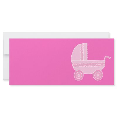 Baby Stroller. Light Pink and Bright Pink. Rack Card by Graphics_By_Metarla