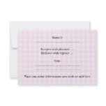Baby Stroller. Light Pink on Pink Gingham. Custom Invitation