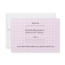 Baby Stroller. Light Pink on Pink Gingham. Announcement