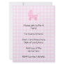 Baby Stroller. Light Pink on Pink Gingham. Invite