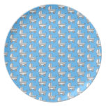 Baby Stroller Pattern on Blue. Plate