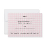 Baby Stroller. Pink and Yellow on Pink Check. Custom Invites