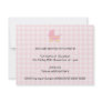 Baby Stroller. Pink and Yellow on Pink Check. Invite