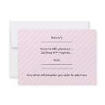 Baby Stroller. Pink on Light Pink Stripes. Invite