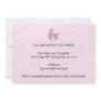 Baby Stroller. Pink on Light Pink Stripes. Personalized Invitation