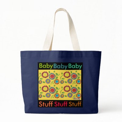 Baby Stuff - Roomy canvas tote Bags by ormsbyeditions