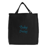 'Baby Swag' Blue Embroidered Tote Bag