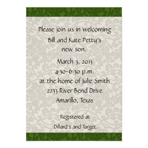Baby Swans Baby Shower invitation