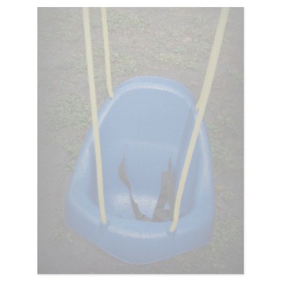 Baby swing on swingset, blue with yellow ropes customized letterhead by SusansZooCrew