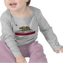Baby T-Shirt with Flag of California,U.S.A.