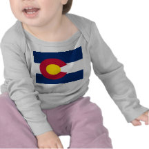 Baby T-Shirt with Flag of Colorado, U.S.A.