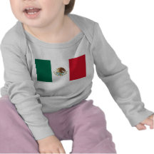 Baby T-Shirt with Flag of Mexico