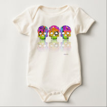 Baby T-shirts, Onesies, Creepers - POP ART SKULLS