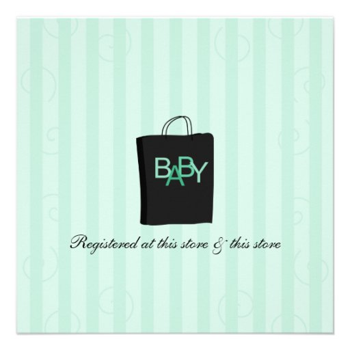Baby Tea in Seafoam Green Personalized Announcement