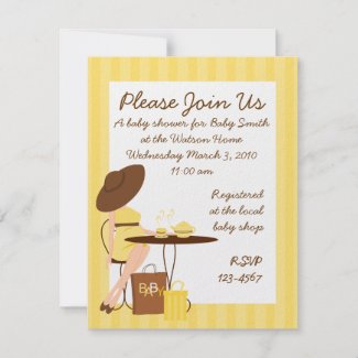 Baby Tea Yellow zazzle_invitation