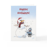 Baby template and Snowman Happy Holidays Card