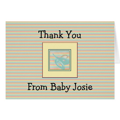 Baby Thank You Notes Template Stationery Note Card Zazzle