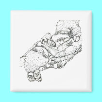 Baby Tia magnets by Artists4God Baby Tia magnets