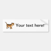 Baby tiger cartoon bumper stickers